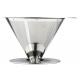 Professional Stainless Steel Coffee Dripper Double Layered Filter With 89mm