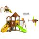 Villa Backyard Childrens Playhouse With Slide , Childrens Garden Slide 390cm
