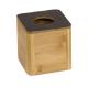 Custom Hotel Guestroom Resin Collection  PU Leather And Wood Square  Tissue Box