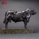 Artistic Installation Life-size Stainless Steel Bull Pipe Statue for Modernistic Style