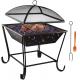 Solid Steel Wood Cannon Charcoal Burning Fire Pit 60.96cm X 60.96cm