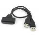 USB to SATA 22 pin Hard Disk Driver Convertor Adapter Cable with USB A MALE power