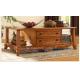 Wooden living room furniture, wooden carved rectangular coffee table