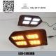 Honda City DRL LED Daytime Running Lights turn light steering lamps car fog lamp
