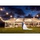 Out side Grassland Clear Top Luxury Wedding Tents High Pressed Aluminum String Lights