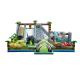 PVC Dinosaur Paradise Inflatable Slide Digital Printing Naughty Castle With Slides