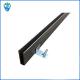 Balcony Tinted Black Aluminum Handrail Profile U Channel Clamp Glass Railing