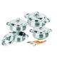Eco - Friendly Stainless Steel Cooking Set , High Polishing Kitchen Pots And Pans