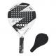 3k Round Carbon Beach Padel Racket Custom Grip Fiberglass Tennis Padel Spain Racket