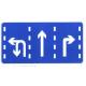 Supply Good Quality Traffic Sign Multi Lane Driving Direction Sign Rectangular Shaped Sign Sheet On Saling