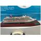 Scale 1:900 Outdoor Decoration Carnival Dream Cruise Ship Model With Alloy Diecast  Anchor Material