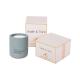 Customized White Candle Packaging Box Gold Hot Foil Stampping