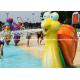 Fiberglass Water Game Spray Park Equipment With Cartoon Animal Shaped