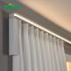 Easy Assembled  Electric Curtain Led Strip Light Track Sliding Aluminum  Curtain Rail   For Restaurant