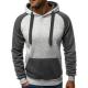 Winter Long Sleeve 60 Cotton 40 Acrylic Hooded Standard Color Block Pocket Slim Men'S Sweater