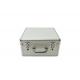 Light Weight Portable Watch Case Aluminum Watch Carry Box Silver Removable Trays