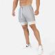                  Men 90 Polyester 10 Spandex Compressionh Quick Dry with Liner Training Running Short 2 in 1 Gym Shorts for Men             