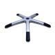 High quality 700mm silver Nylon Office Chair Base with Lumbar Support and Casters