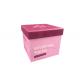 Pink Reusable Paper Gift Packaging Box Fashionable Looking Eco - Friendly