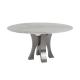 Round Luxury Marble Dining Table Stainless Steel Solid Marble Dining Table