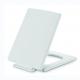 Rectangular Slow-Close Plastic Toilet Seat Cover with Strength Fixing and Soft Seal