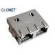 1x2 Offset Rj45 Through Hole Connector Jack Tab Up 1G Without LED Supports PIP