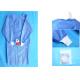 Waterproof Blue Medical Disposable Isolation Gown Breathable 48gsm