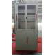 Glass/steel door swing open steel cupboard cabinet Knocked down structure/white/grey color/cam lock