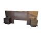 Queen Size Hotel Style Headboards 2 Night Stands Hospitality Case Goods Dark Walnut Color