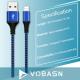 Transmission Fast Charging Data Cable For 8 Pin Devices Blue Dual Color