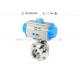 Sanitary 10 Pneumatic Butterfly Valves With Double acting Aluminum Actuator Stainless Steel 304 316L