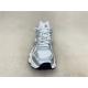 Women silver leather sneakers with script and breathable mesh upper lacing