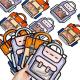 Customizable and Fun Transparent Cartoon Reusable Backpack Shaped Zipper Plastic Gift Bag