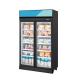 Commercial 1000L Upright Refrigerated Beverage Showcase Glass Door Chiller