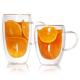Customized Double Wall Glass Juice Latte Cup 450ml 600ml