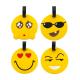 Emoj Designs Silicone Soft Touch PVC Rubber Luggage Tag With Strap for Travel Identifier and Suitcase Label