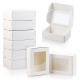 Custom Logo Folding Soap Packaging Box with Clear Window White Kraft Paper Material