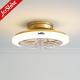 Indoor Bedroom Ceiling Fan Light Gloden Modern Low Profile Ceiling Fan Light