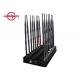 16 Channels Mobile Phone Signal Jammer Adjustable Working Range High Efficiency