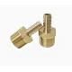 Solid Brass Pipe Air Hose End Fittings 1/4 Barb X 1/2 NPT Male Thread