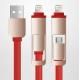 Micro usb  to micro usb Electric Wire Cable 2 in 1 flat Quick Charge