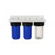 10'' big blue  whole house  water filter housings with  blue and clear sump 1'' port