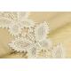 Silver Sequin Lace Trim Butterfly Patterned For Multiapplication