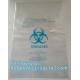 biodegradable biohazard bag/Recycled garbage bag, Polyethylene Biohazard Printed Clear Plastic Zip lockk Specimen Bags Wit