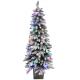 5 Foot PVC Christmas Tree With White Downy Shawl