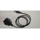 12V 24V OBDII To USB Cable Female To 2.0A Male Plug Multipurpose