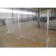 42 Microns Temporary Security Fence Panels 60X150 Mesh Size Standard Wire 3.0 / 4.0