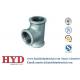 beaded TEE galvanized malleable iron pipe fitting cast iron UL factory