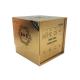 Custom Brand Logo Printed Flip Gift Paper Box Gold Makeup Essential Oil Skin Care Container Special Shape Cosmetic Packaging