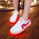 Noval LED Light Up Sneakers PU Leather Rubber Sole White Led Shoes For Parties